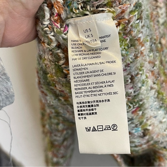 Free People Highland V Neck Oversized Sweater Size S Slouchy Chunky Space Knit - Picture 10 of 13